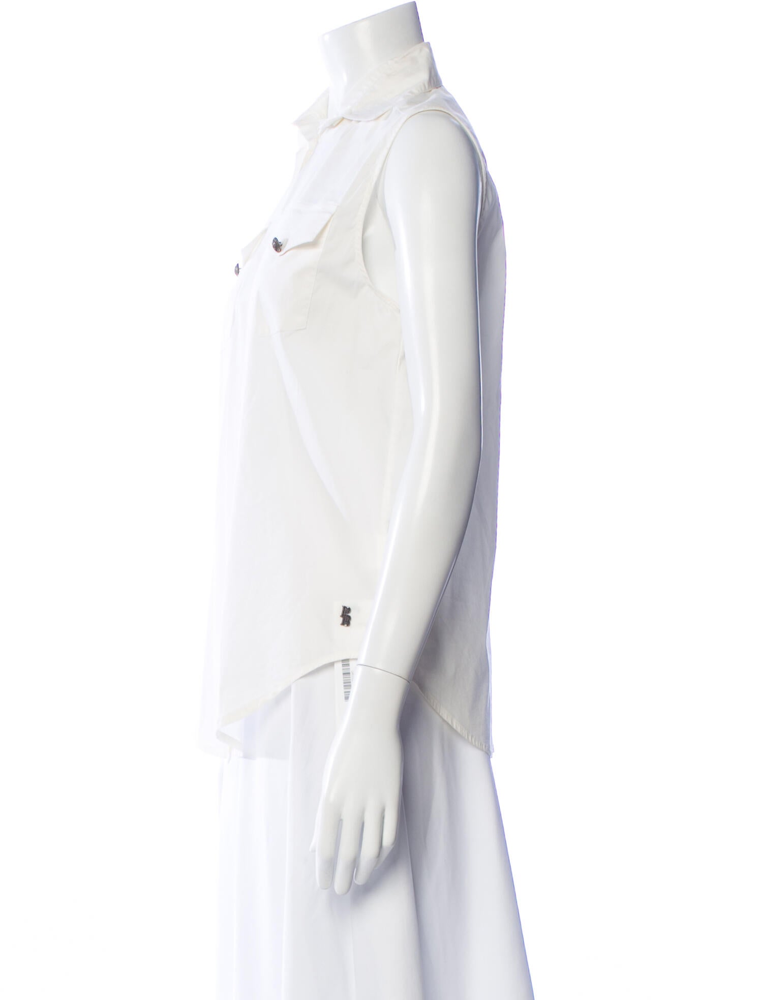 Pierre Balmain Sleeveless Button-Up Top