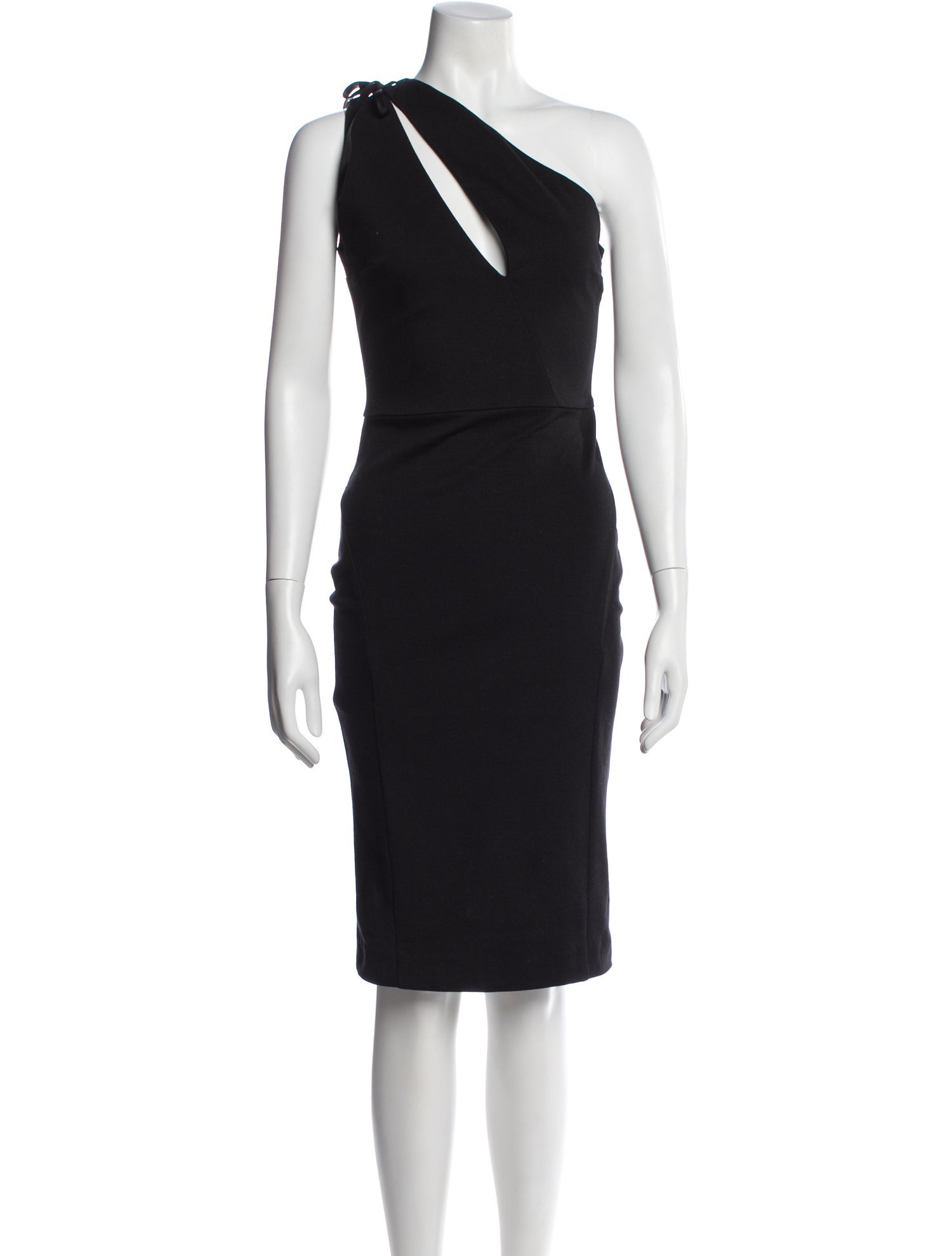 Pierre Balmain One-Shoulder Knee-Length Dress