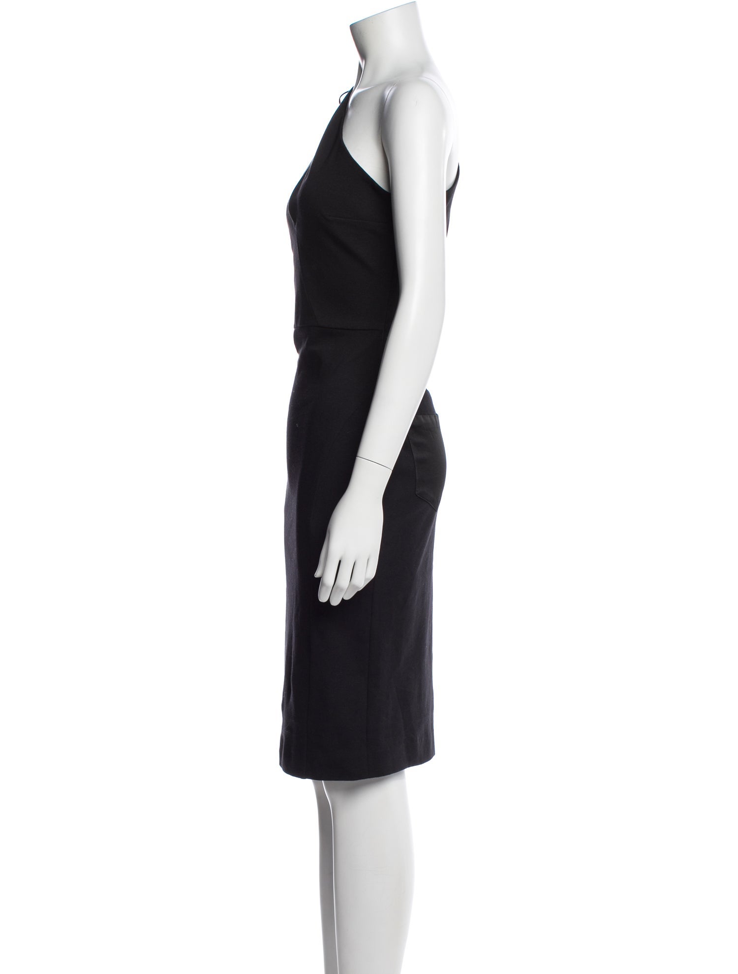 Pierre Balmain One-Shoulder Knee-Length Dress