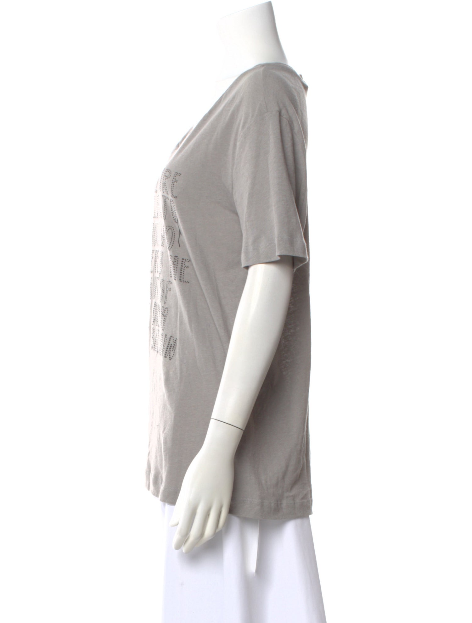 Pierre Balmain Graphic Print V-Neck T-Shirt w/ Tags