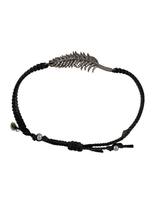 Tai Crystal & Cord Feather Adjustable Wrap Bracelet