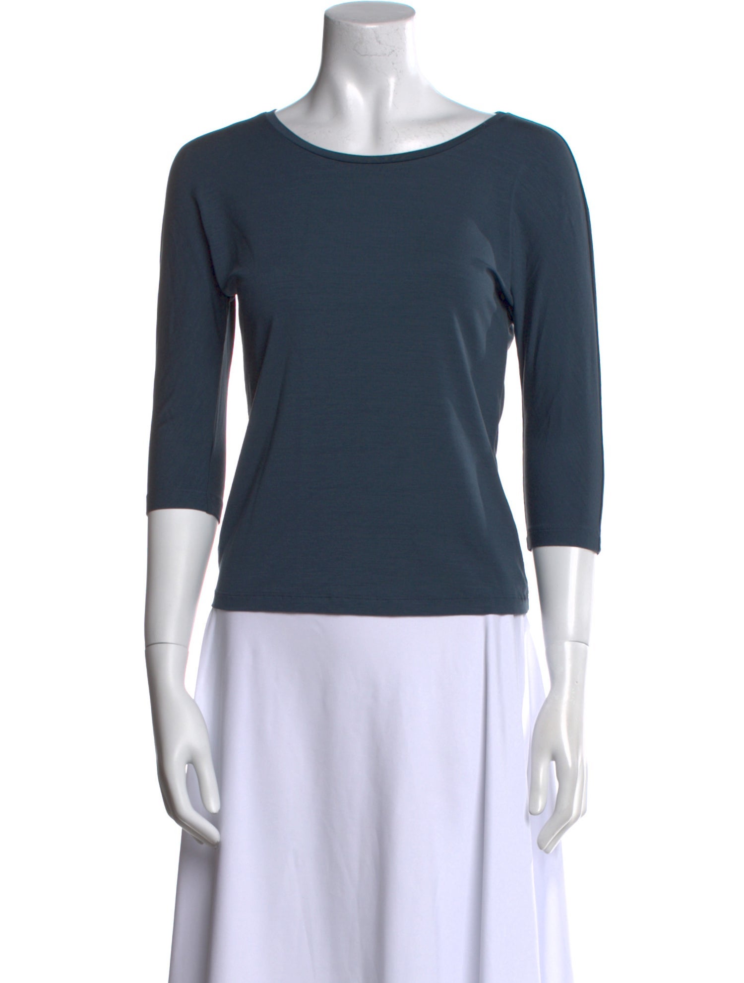 Cruise by MaxMara Bateau Neckline Three-Quarter Sleeve T-Shirt