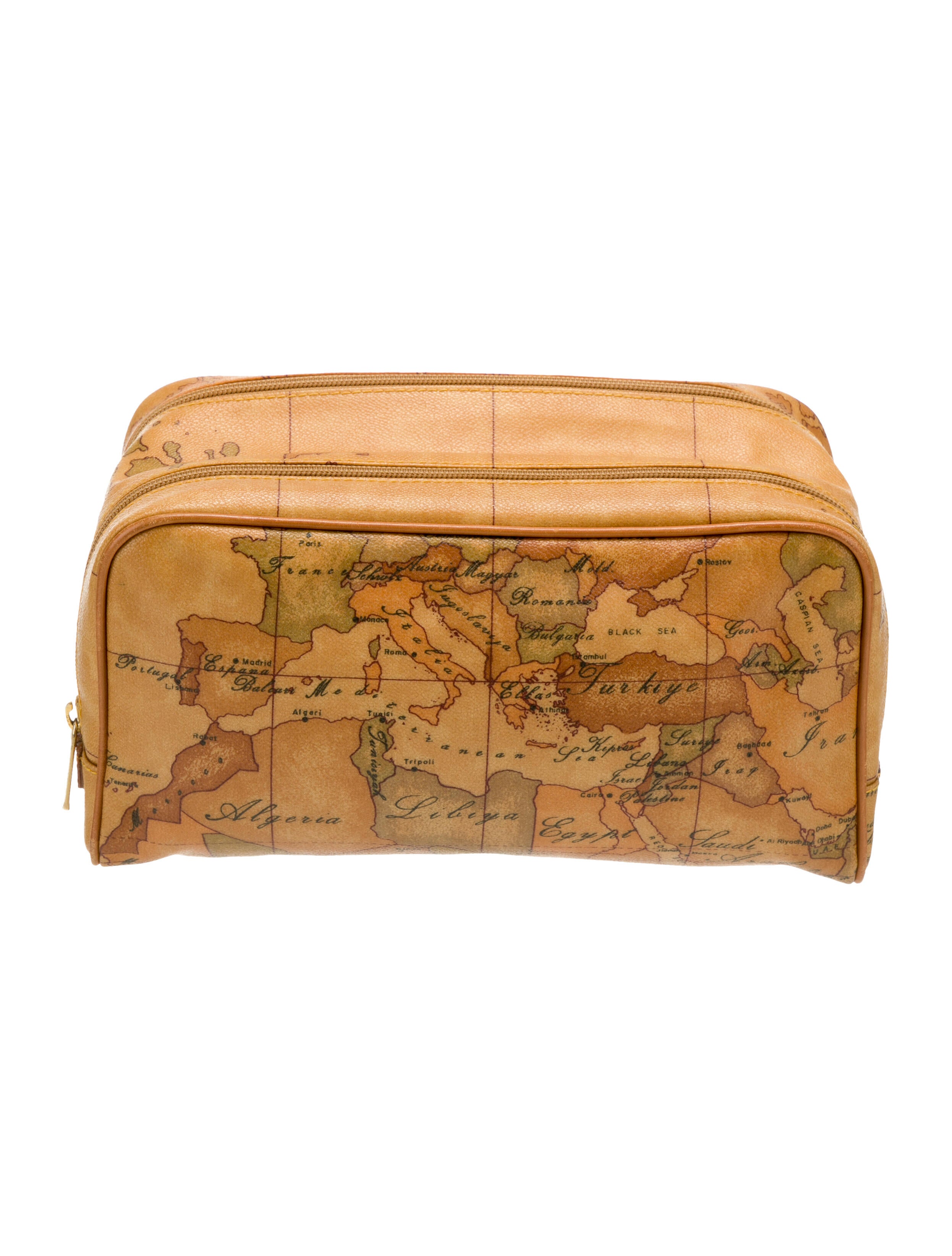 1 CLASSE Alviero Martini Leather Trim Coated Canvas Clutch