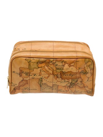 1 CLASSE Alviero Martini Leather Trim Coated Canvas Clutch