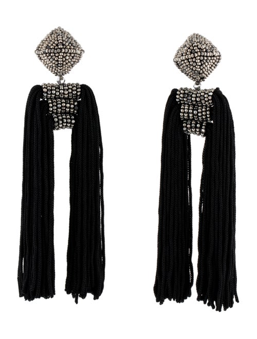 Sachin + Babi Dupio Tassel Clip-On Drop Earrings S