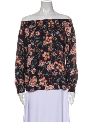 Sachin + Babi Tops Floral Print Off-The-Shoulder Blouse XS