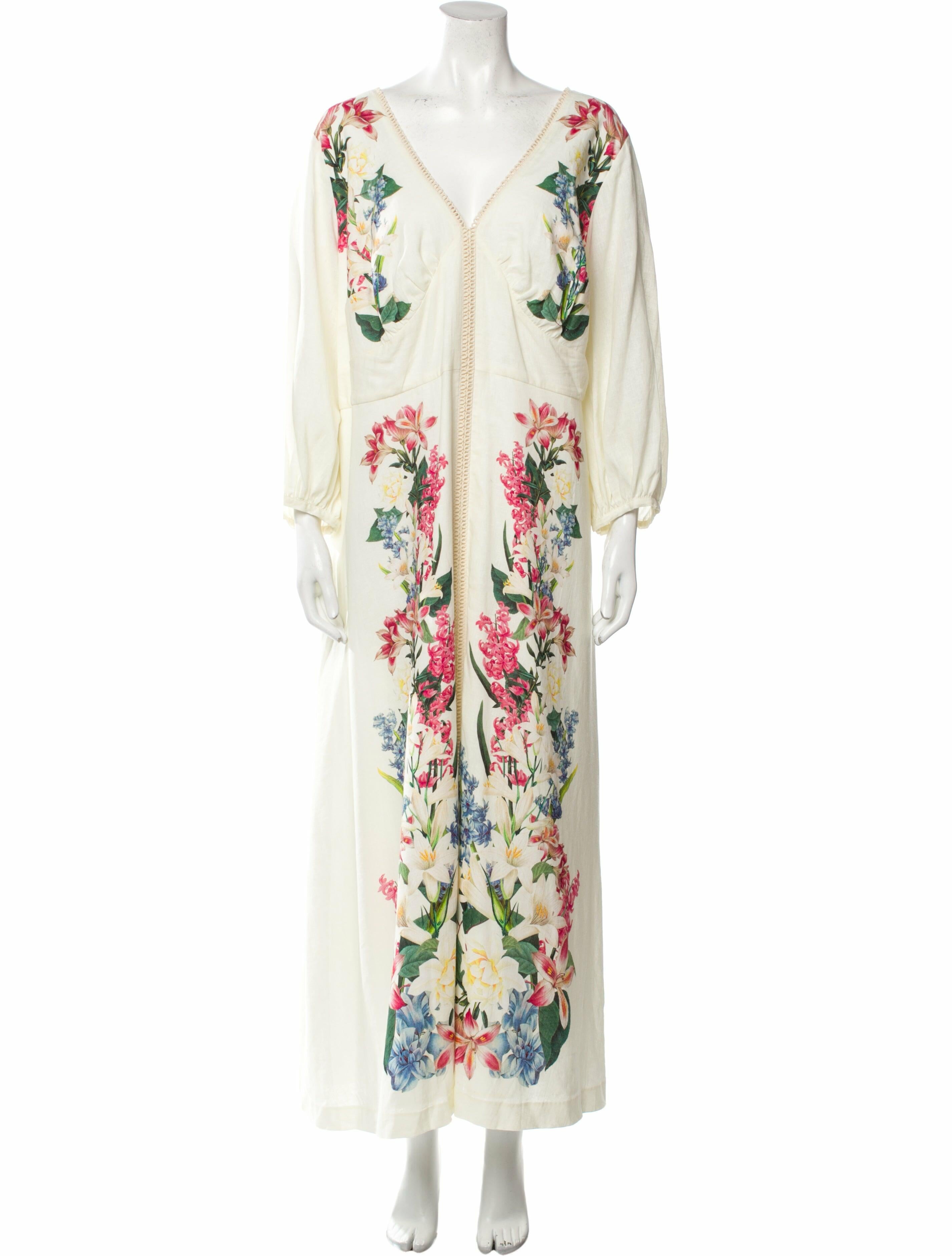 Sachin + Babi Floral Print Long Dress w/ Tags