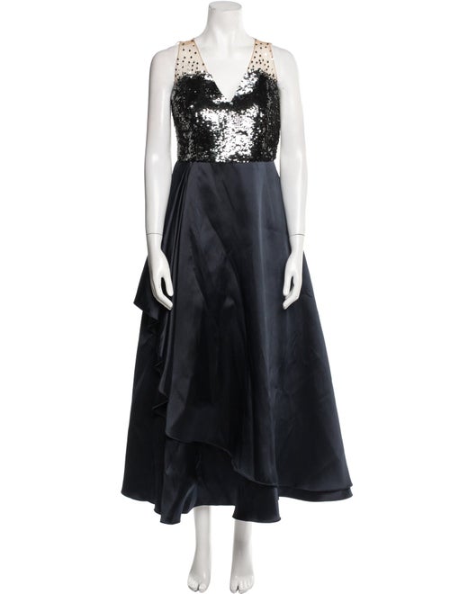 Sachin + Babi Plunge Neckline Long Dress