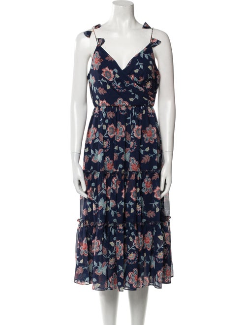 Sachin + Babi Floral Print Midi Length Dress