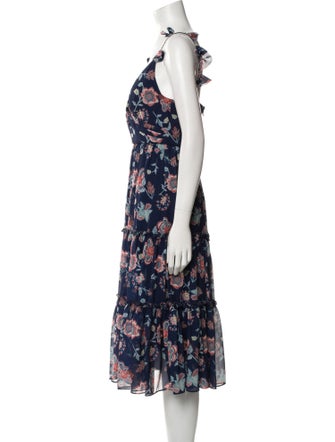 Sachin + Babi Floral Print Midi Length Dress