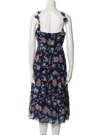 Sachin + Babi Floral Print Midi Length Dress