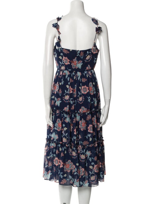 Sachin + Babi Floral Print Midi Length Dress