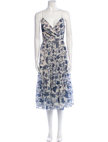 Sachin + Babi Dresses Floral Print Midi Length Dress US 6 | M