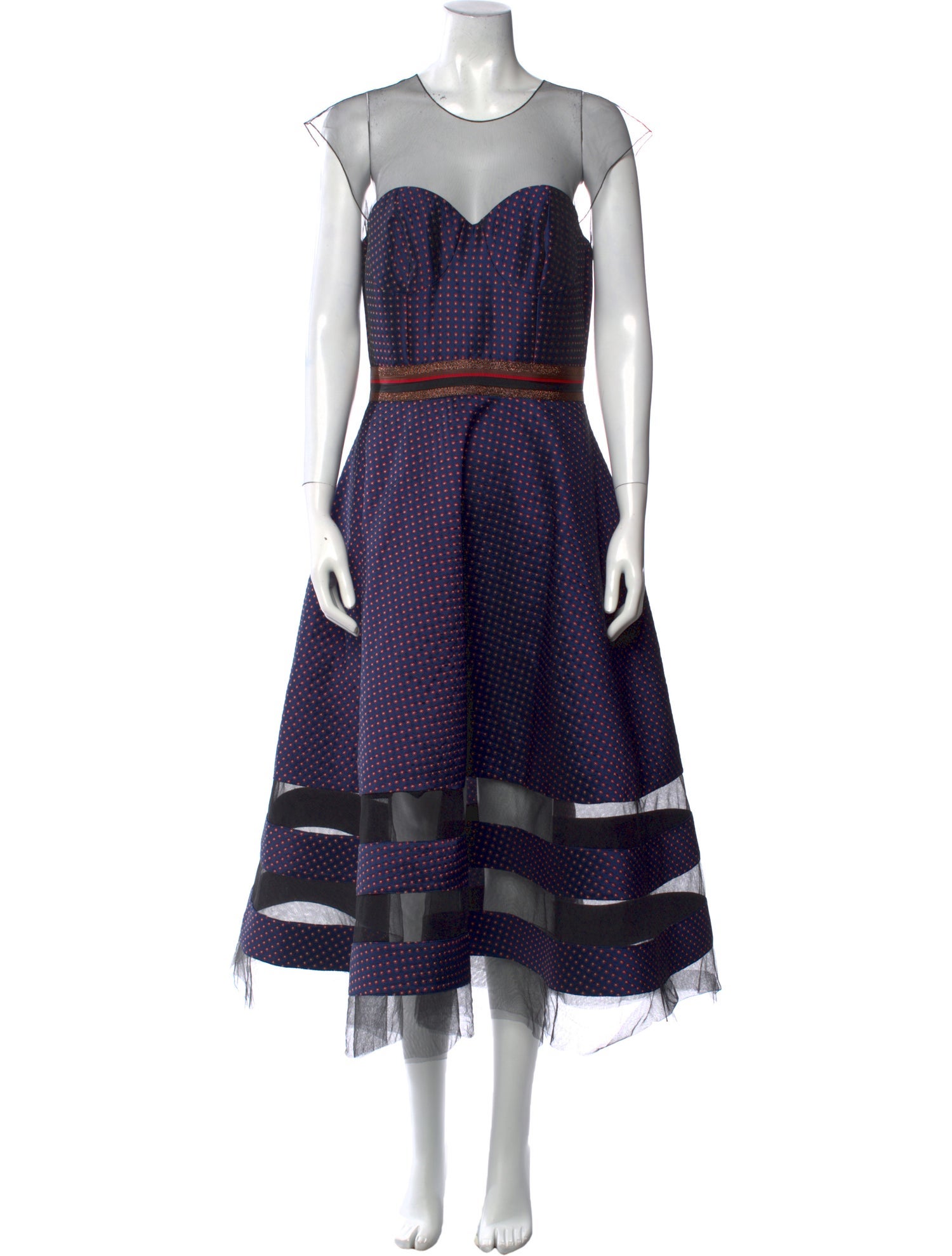 Sachin + Babi Polka Dot Print Long Dress