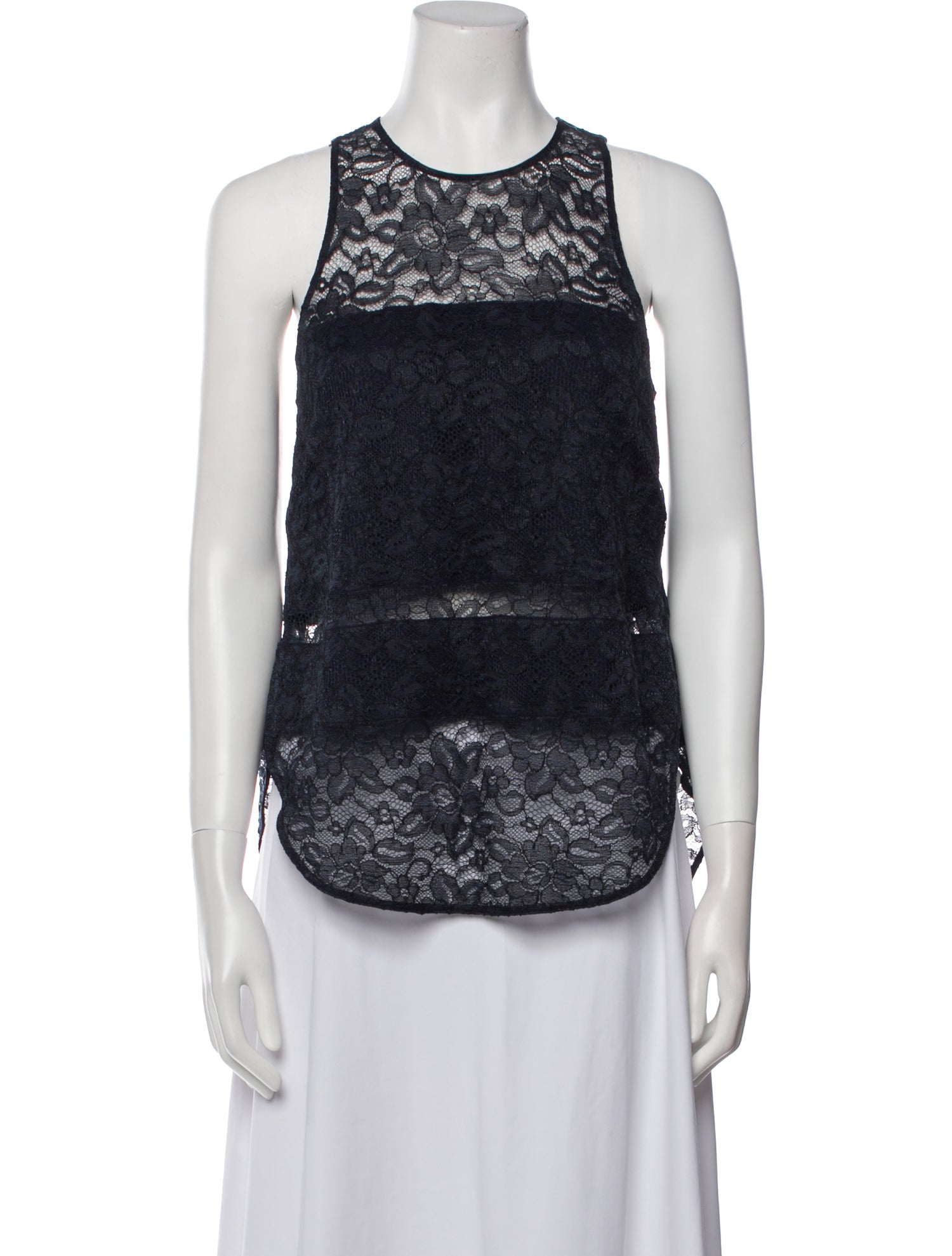 Sachin + Babi Lace Pattern Crew Neck Top