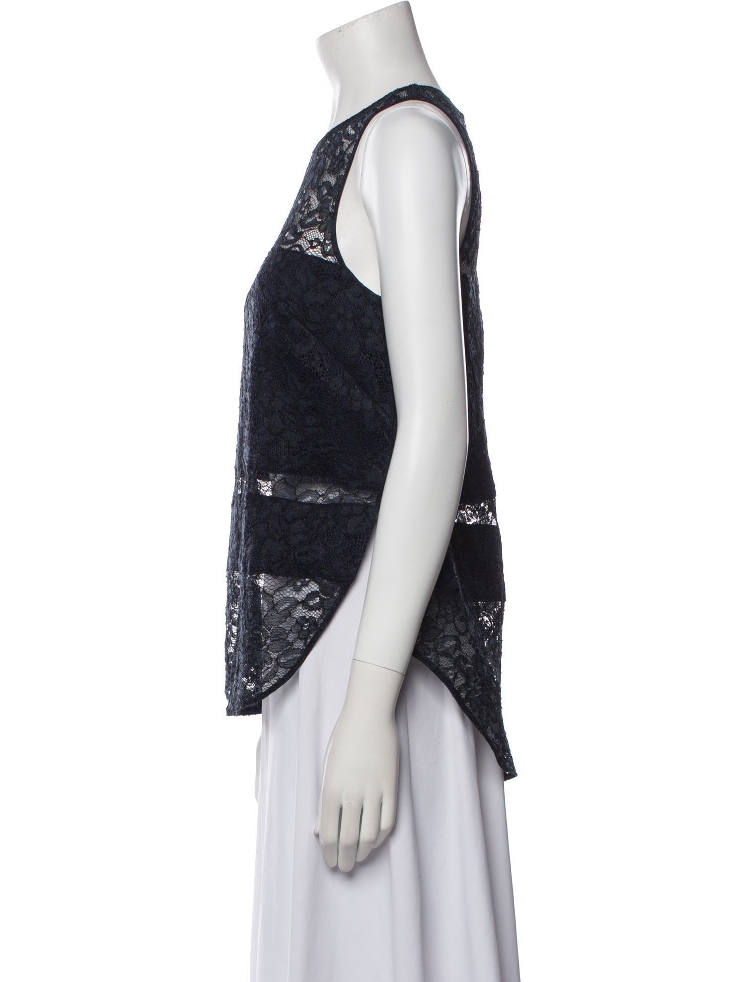 Sachin + Babi Lace Pattern Crew Neck Top