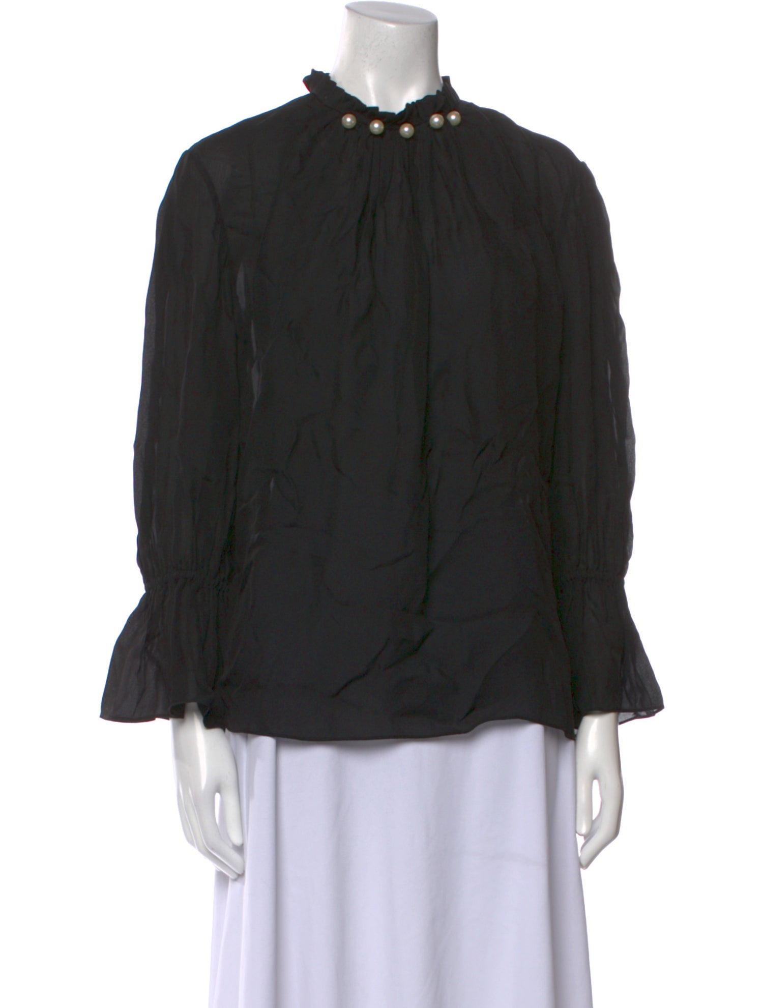 Sachin + Babi Mock Neck Three-Quarter Sleeve Blouse