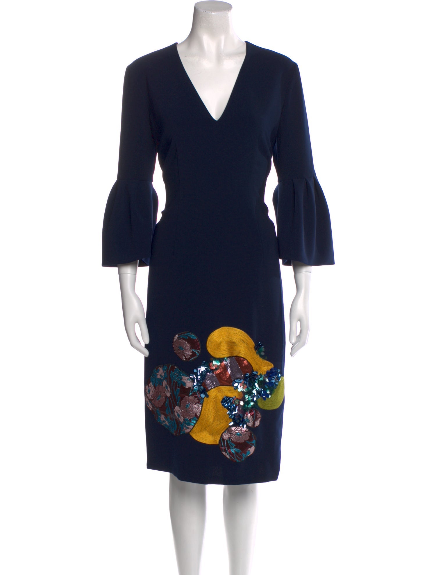 Sachin + Babi V-Neck Knee-Length Dress