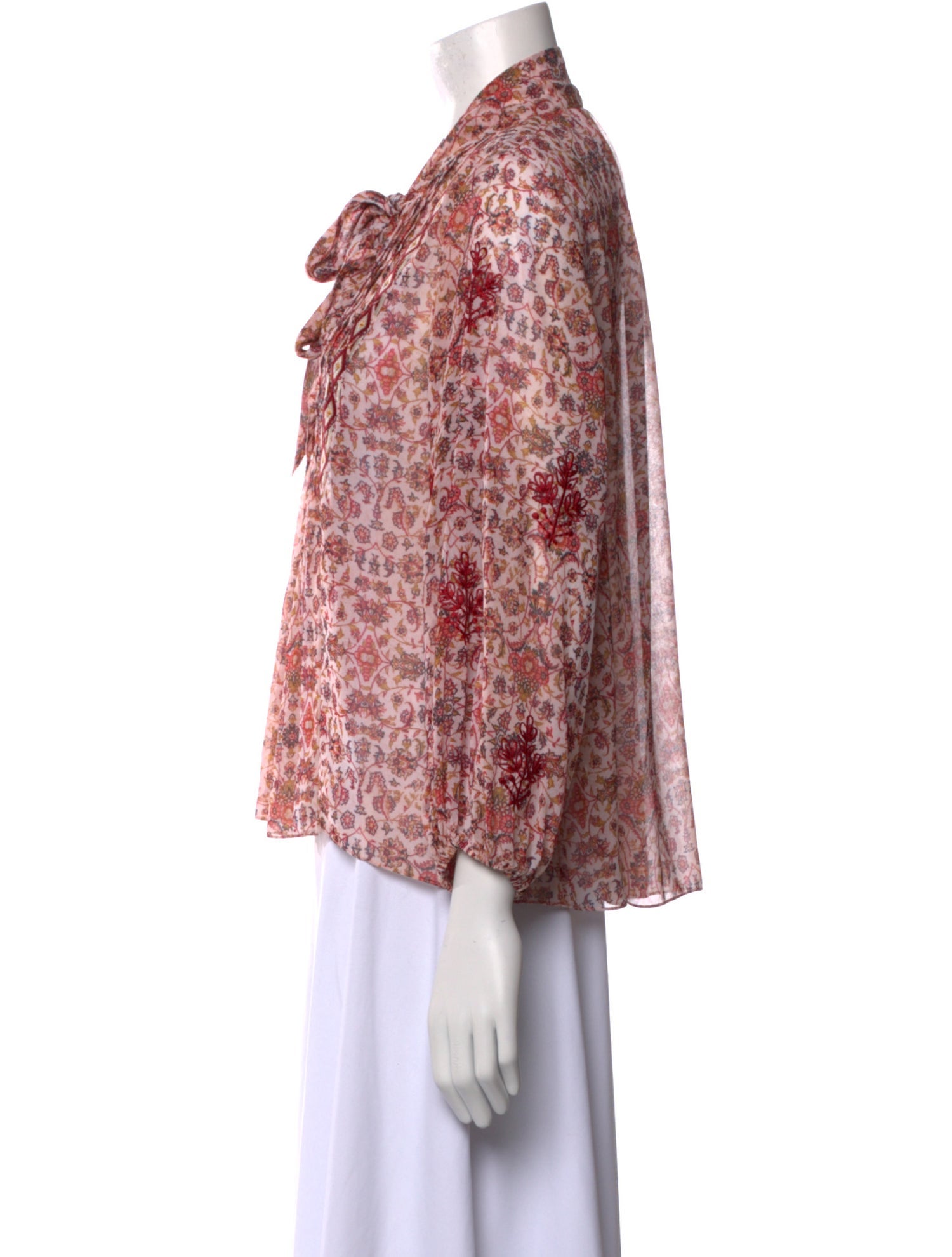 Sachin + Babi Floral Print Three-Quarter Sleeve Blouse