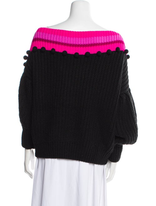 Sachin + Babi Colorblock Pattern Off-The-Shoulder Sweater