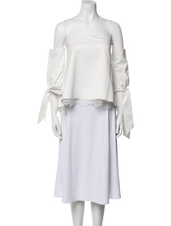 Sachin + Babi Square Neckline Three-Quarter Sleeve Blouse