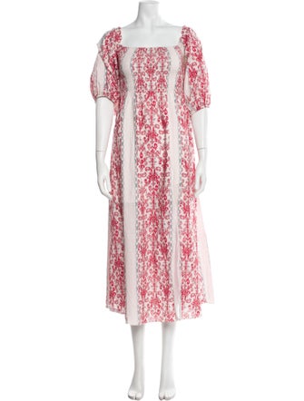 Sachin + Babi Floral Print Midi Length Dress