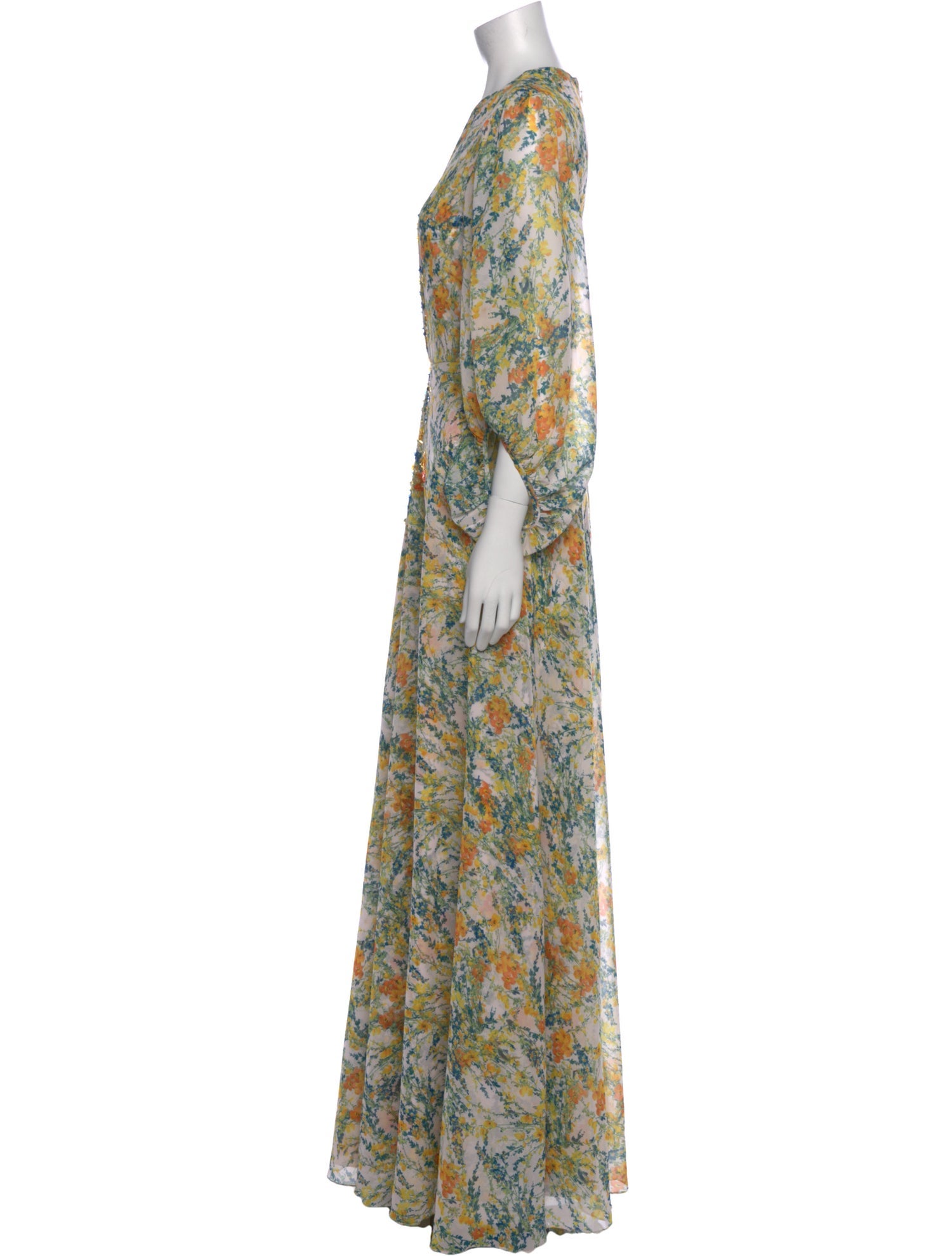 Sachin + Babi Floral Print Long Dress