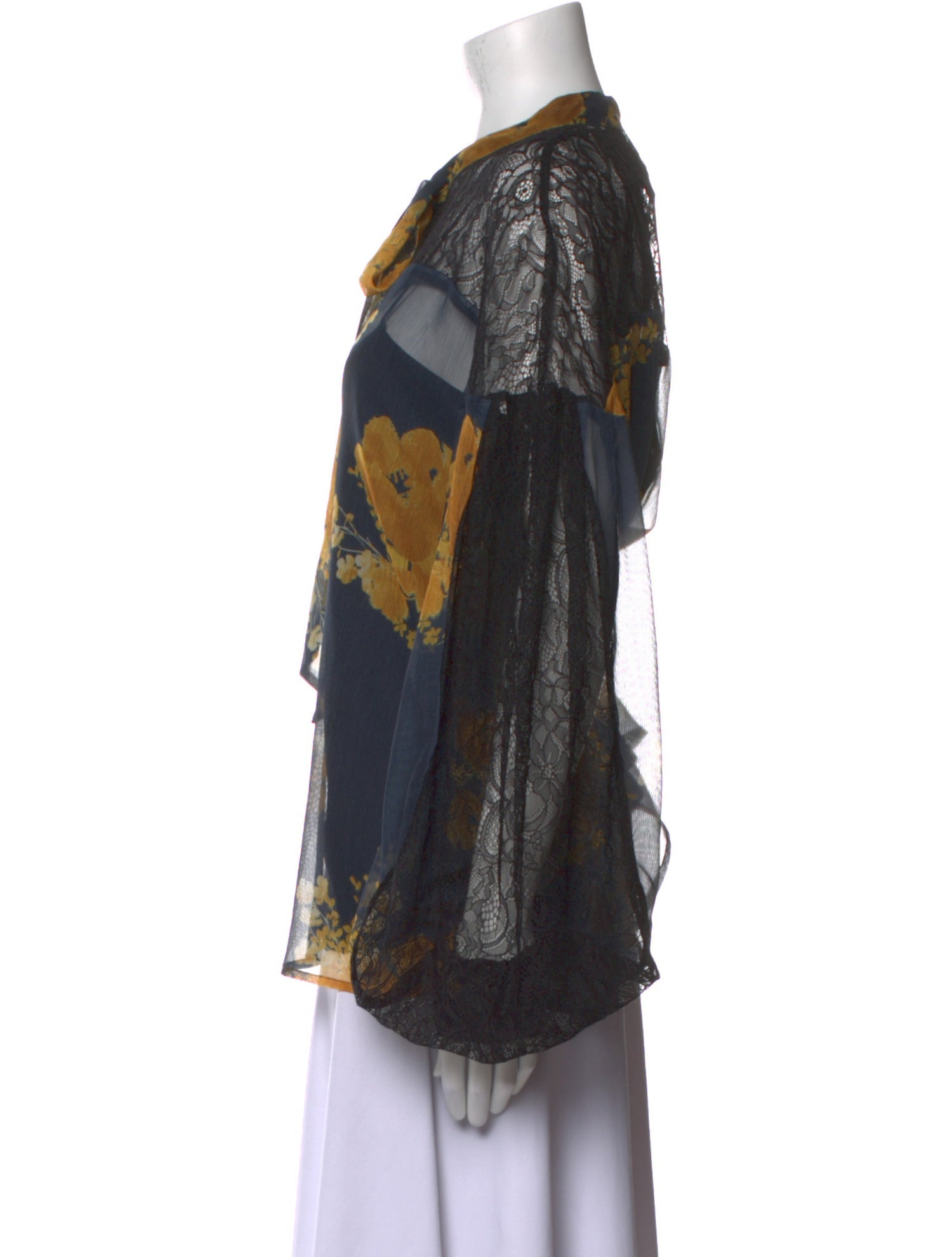 Sachin + Babi Floral Print Tie Neck Blouse