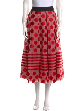 Sachin + Babi Noir Polka Dot Print Midi Length Skirt