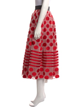 Sachin + Babi Noir Polka Dot Print Midi Length Skirt