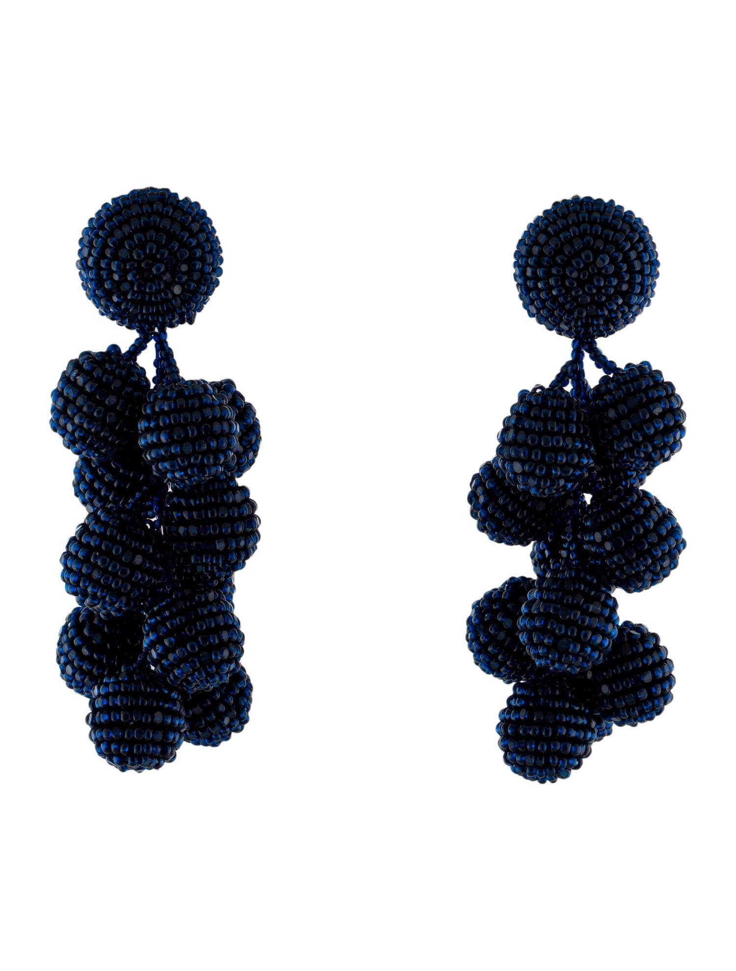 Sachin + Babi Beaded Coconut Drop Clip-On Earrings