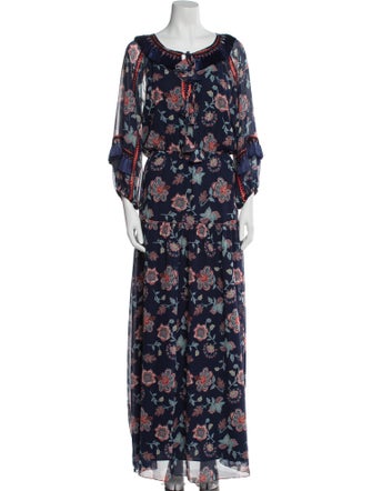 Sachin + Babi Floral Print Long Dress