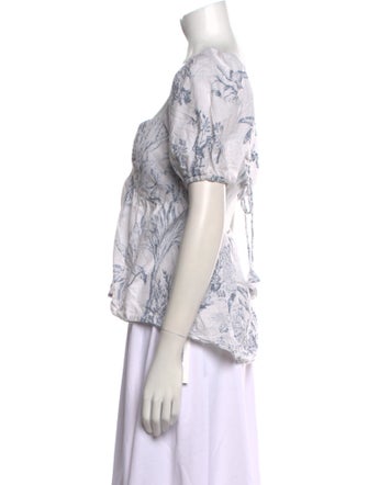 Sachin + Babi Printed Square Neckline Top