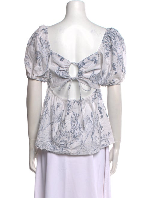 Sachin + Babi Printed Square Neckline Top