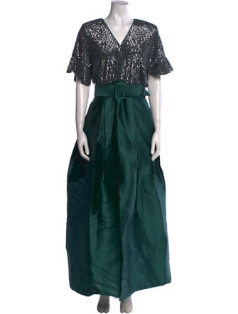 Sachin + Babi Colorblock Pattern Long Dress