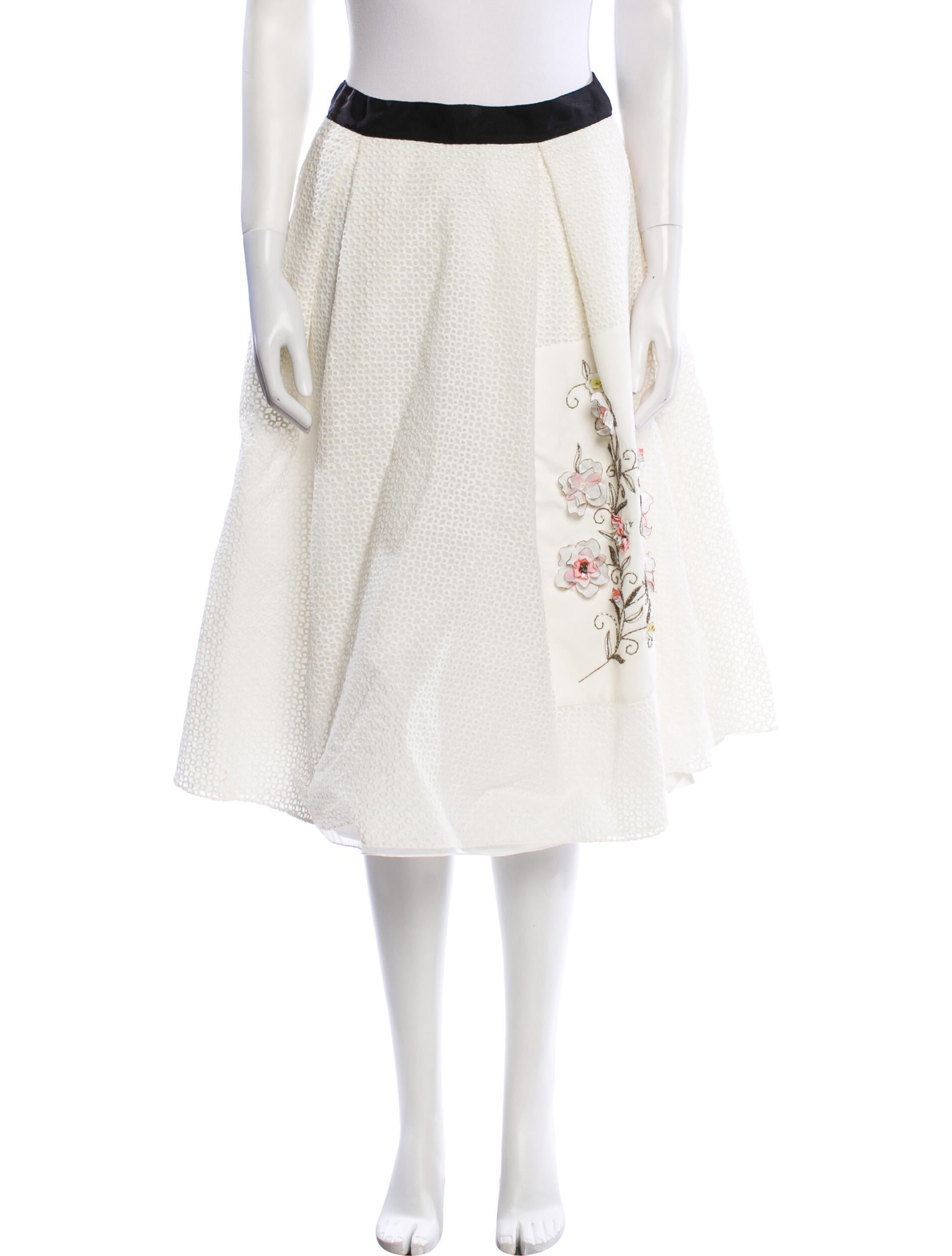 Sachin + Babi Colorblock Pattern Midi Length Skirt