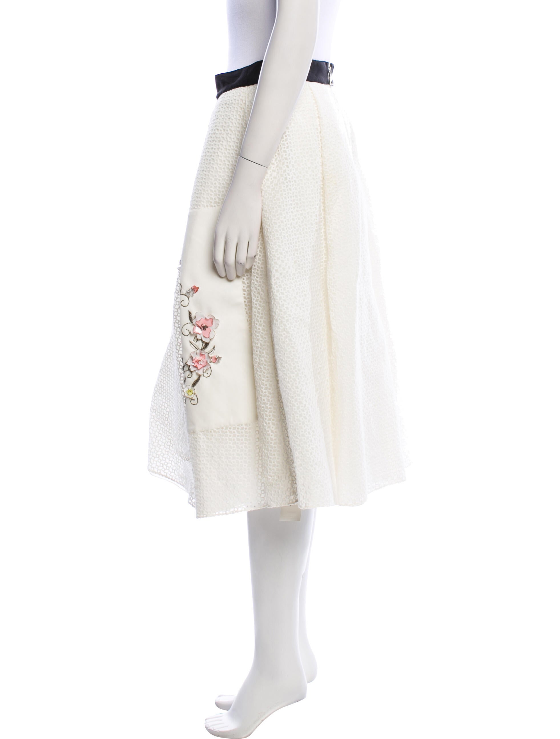 Sachin + Babi Colorblock Pattern Midi Length Skirt