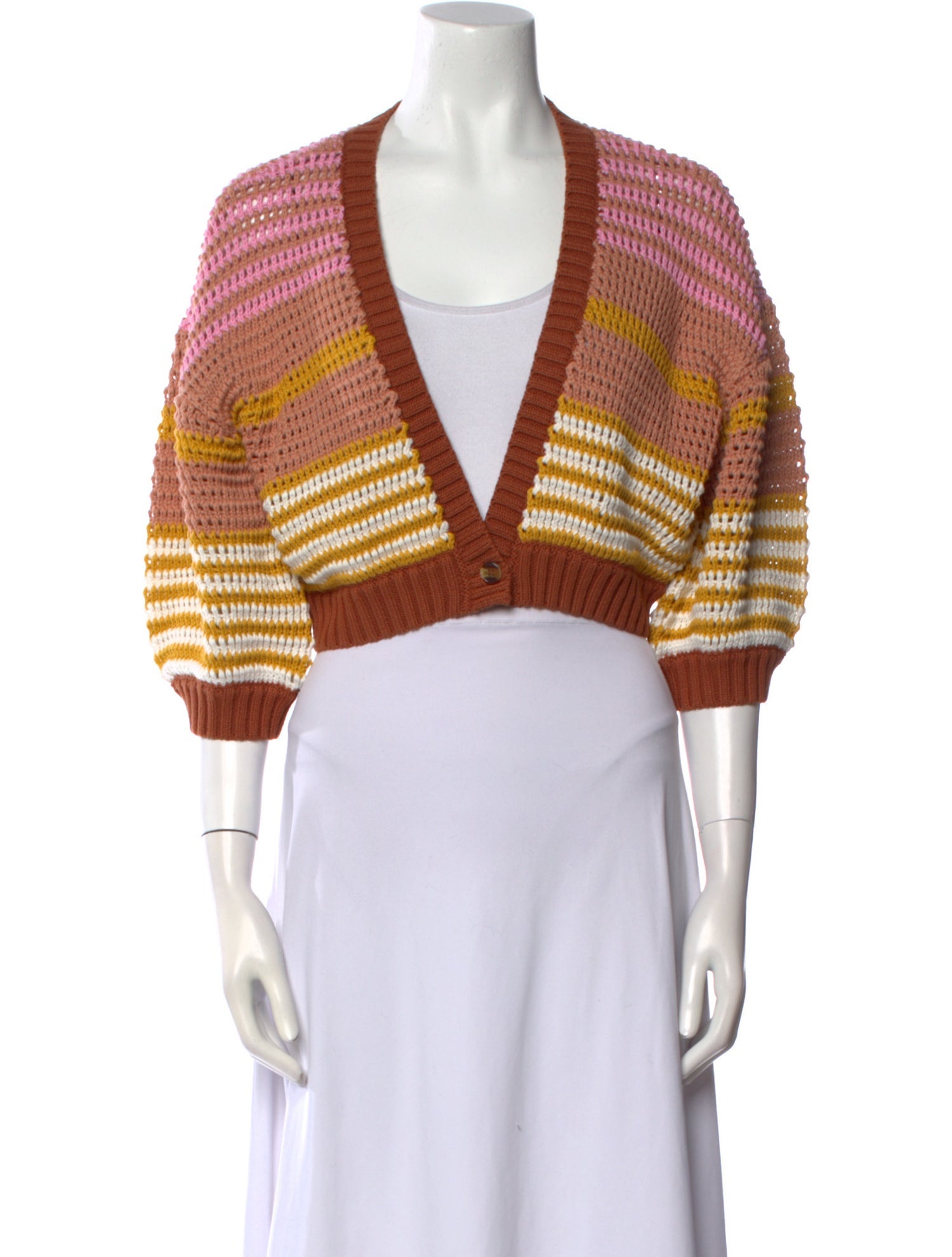 Sachin + Babi Striped V-Neck Sweater w/ Tags