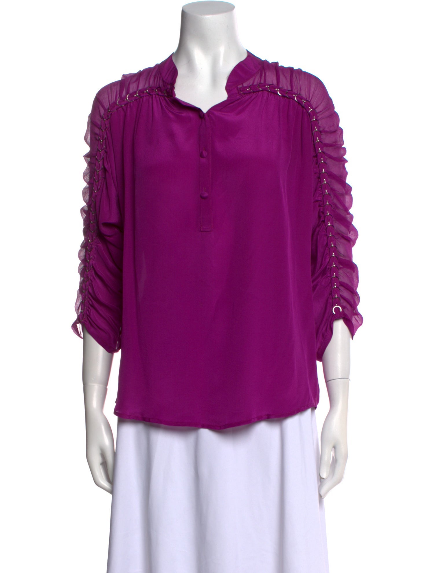 Sachin + Babi Silk V-Neck Blouse w/ Tags