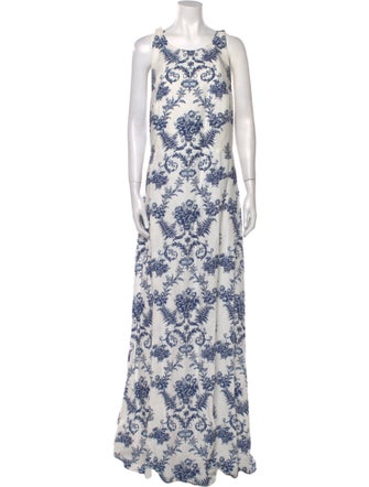 Sachin + Babi Floral Print Long Dress