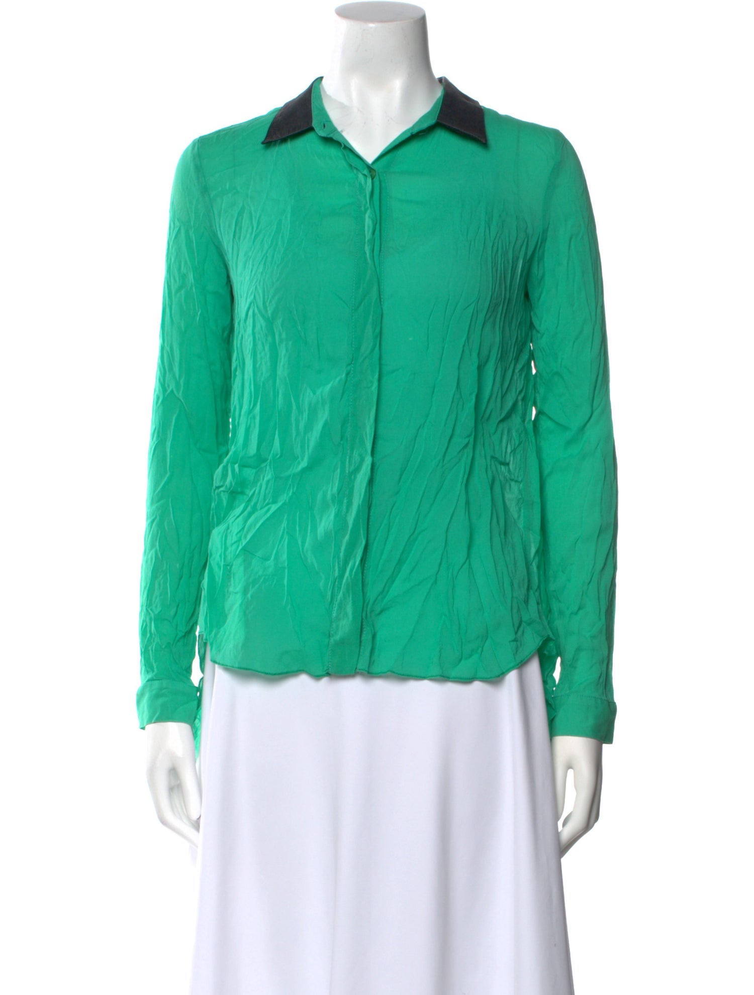 Sachin + Babi Silk Long Sleeve Button-Up Top