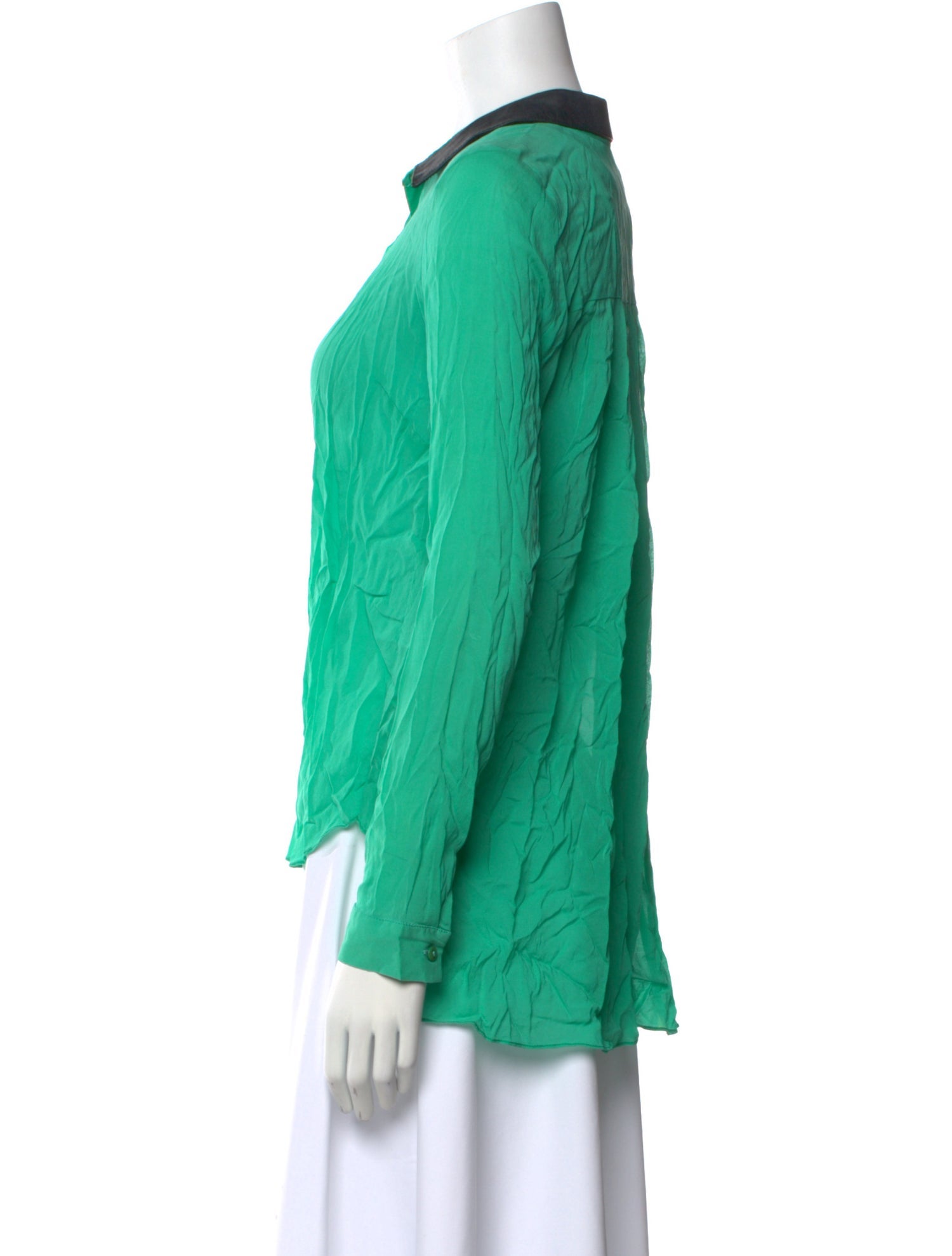 Sachin + Babi Silk Long Sleeve Button-Up Top