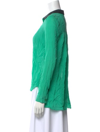 Sachin + Babi Silk Long Sleeve Button-Up Top