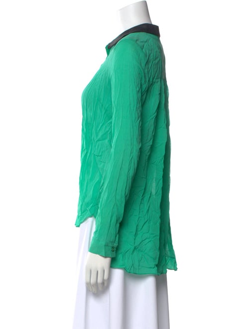 Sachin + Babi Silk Long Sleeve Button-Up Top