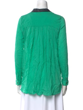 Sachin + Babi Silk Long Sleeve Button-Up Top