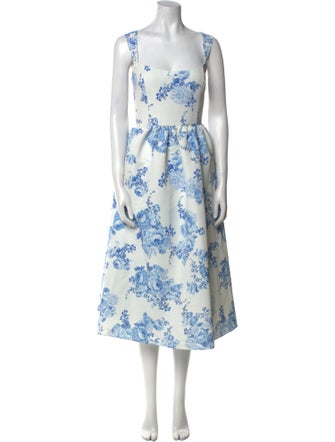 Sachin + Babi Floral Print Midi Length Dress