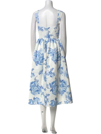 Sachin + Babi Floral Print Midi Length Dress