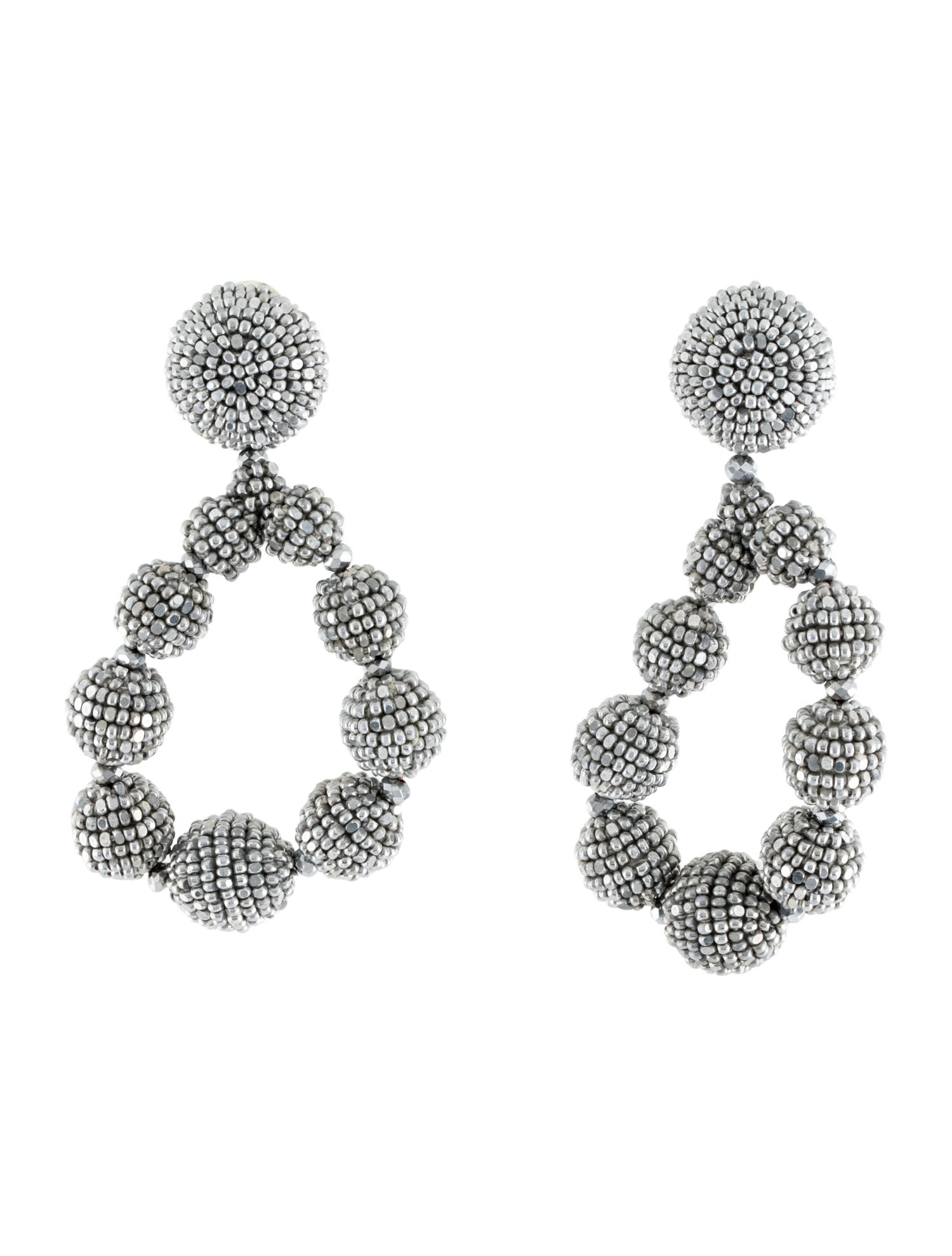 Sachin + Babi Seed Bead Teardrop Clip-On Earrings
