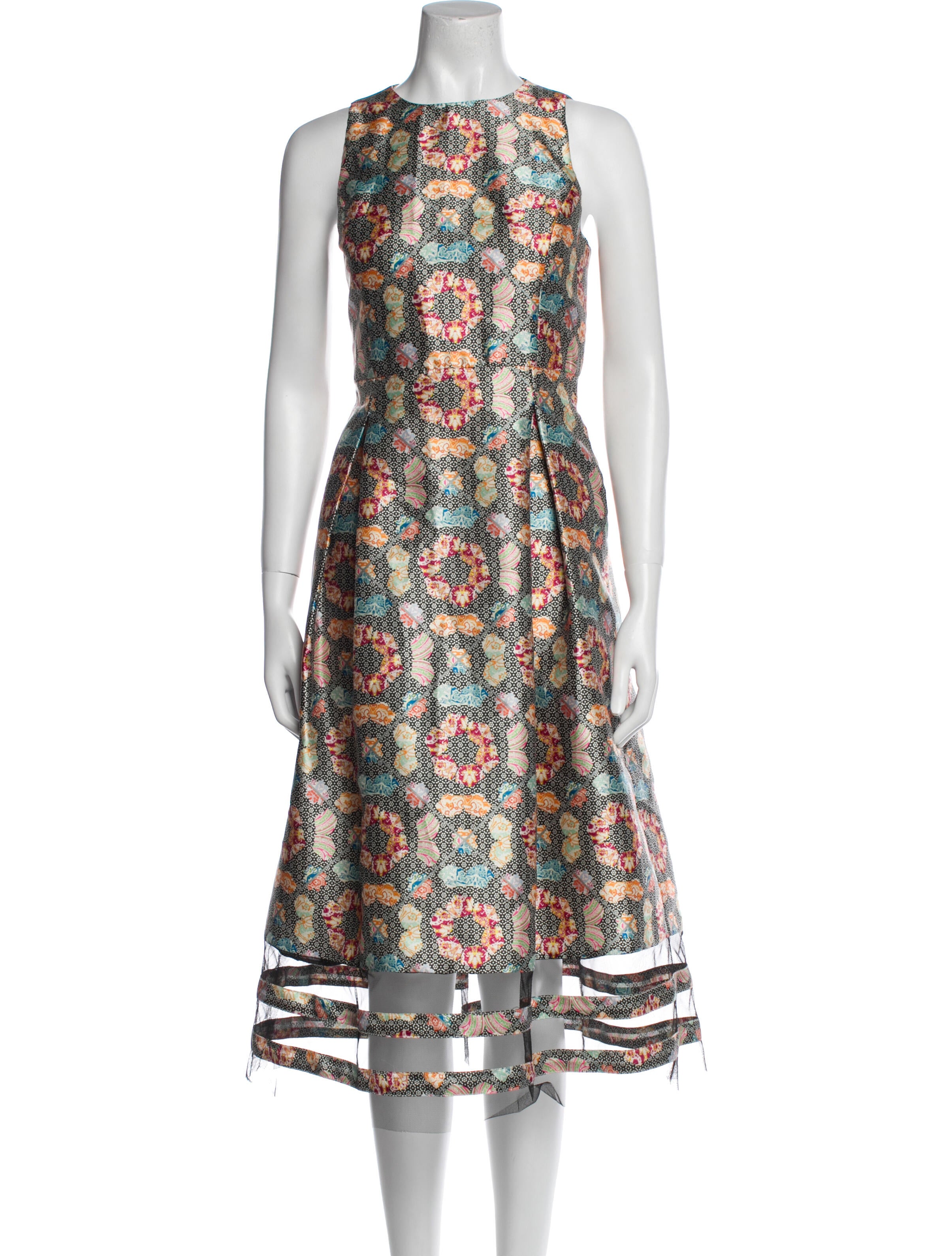 Sachin + Babi Floral Print Midi Length Dress