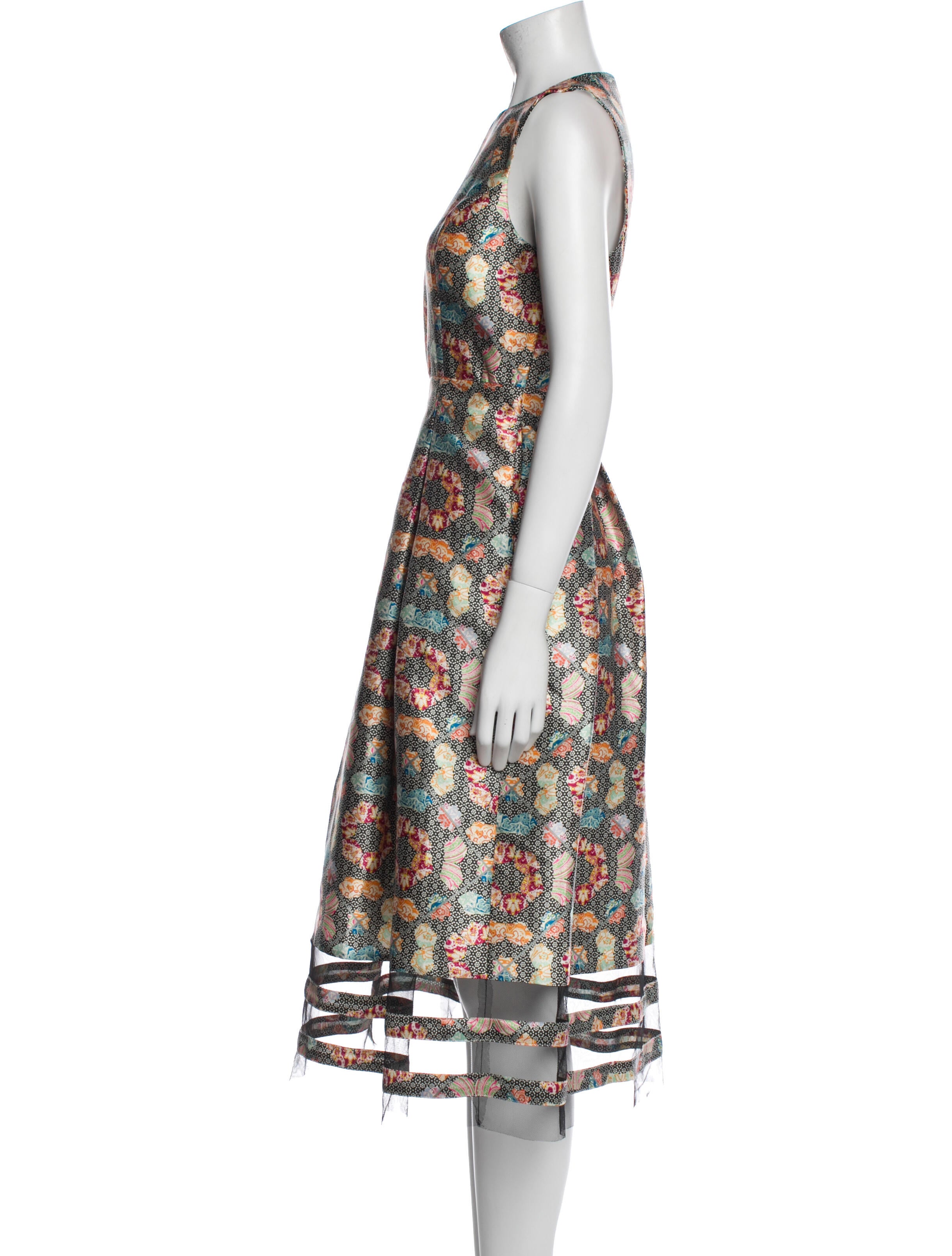 Sachin + Babi Floral Print Midi Length Dress